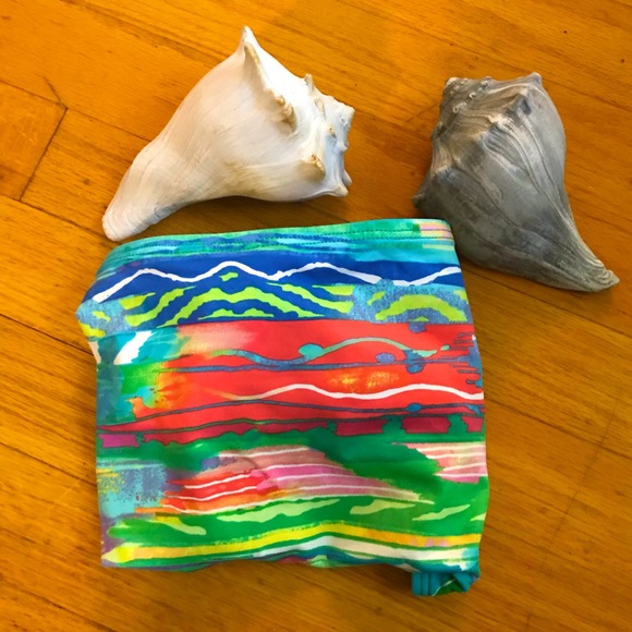 RALPH LAUREN Beautiful NWT bikini bottoms tropical print blue green coral white - Picture 16 of 16